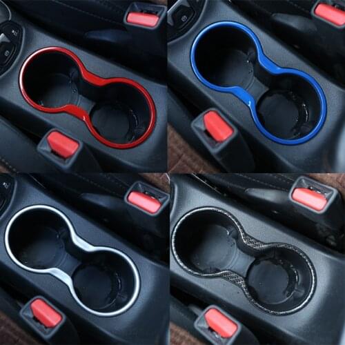 Foal Burning ABS Car Interior Moulding Water Cup Decoration Circle Trim Sticker for Jeep Compass 2017 2018 Accessories