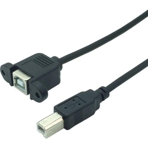 1PCS Right Angle USB Type B male to USB B female Printer Panel Mount new Extension Sync Cable Cord 30cm 50cm