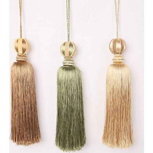 1Pc Home Decoration Hanging Rope Silk Tassel Fringe Trim Garment Decoration for DIY Embellish Curtain Accessories