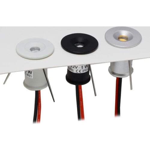 Mini LED Spot Light 12V 1W Ceiling Spotlight Dimmable Cabinet Showcase Light IP65 Downlight Stair Bedroom Corridor Lighting