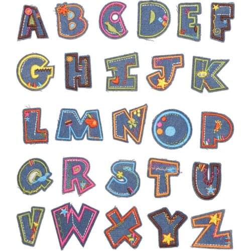 26 PCS Iron on Letters Patches Applique Sew on Patches Christmas Letter A-Z Patch Alphabet Embroidered Patches DIY