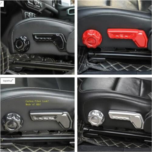 Lapetus Accessories Fit For Jeep Wrangler JL 2018 - 2020 ABS Seat Adjustment Memory Button Switch Frame Molding Cover Kit Trim
