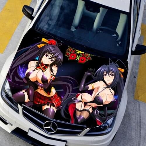 Anime Itasha Car Stickers Auto Hood Protective Film Decals High School Himejima Sexy Cartoon Vinyl Stickers For Cars Styling