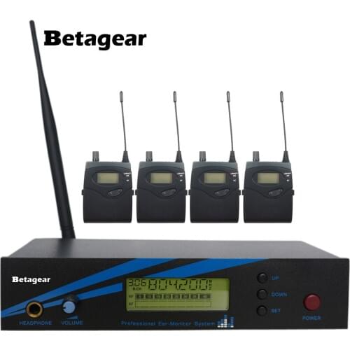 Betagear 300iemg2 G2 iem monitors wireless in-ear monitoring system 1 Transmitter & 4 Receiver personal monitor wireless system
