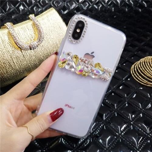 LaMaDiaa Luxury Colorful Rhinestone Diamond Phone Case Cover For iPhone 11 12min pro max SE For iPhone 6 6S 7 8 Plus Xs Max Case