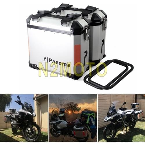 For BMW R1200GS F800GS Adventure F800R 36L Motorcycle Side Cases Kit Luggage Cargo Bags Saddlebags Large Side Boxes Universal