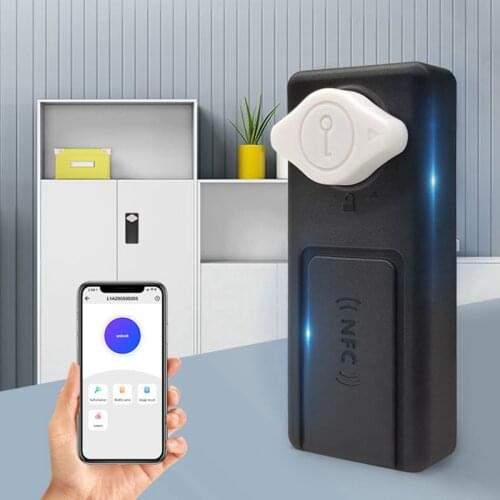RFID NFC Smart Cabinet Door Lock Mobile APP Control No Battery No Wifi Electronic Drawer File Cabinet Smart Card Door Lock