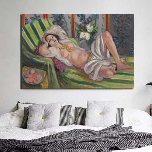 Matisse Lying With Woman Canvas Painting Print Living Room Home Decoration Artwork Modern Wall Art Oil Painting Posters Picture