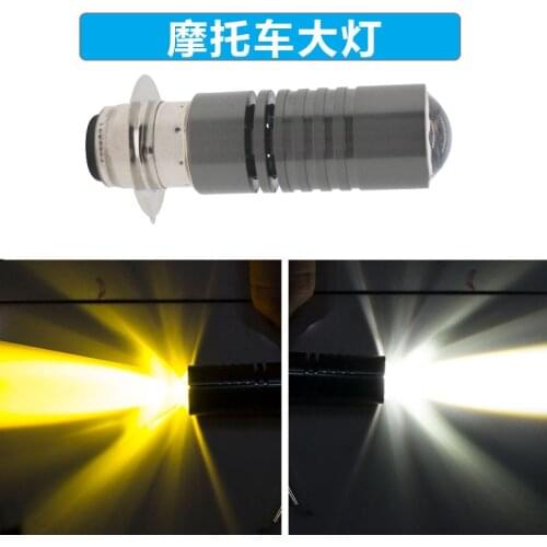 H4 BA20D P15D LED Motorcycle Headlight Bulbs 6000k Hi/lo Beam 3030 12SMD Moto LED Scooter ATV Accessories Fog lamp Yellow white