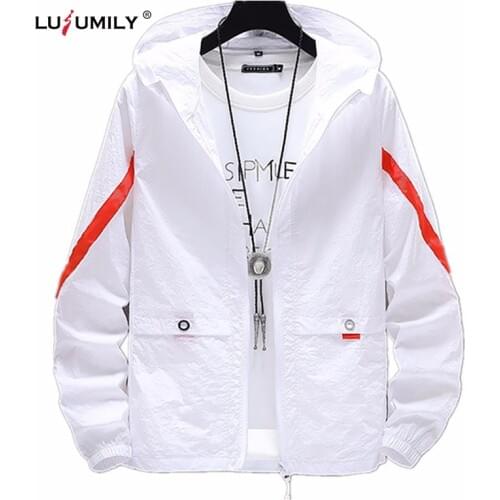 Lusumily Women Summer Windbreaker Jacket Loose Plus Size Jacket Female Thin Coat Casual Basic Hoodie Jacket Tops Girl Beachwear