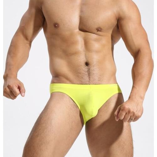 Mens Sexy Breathable Brief Men Briefs Underwear Solid Nylon Comfortable Shorts Underpants Cueca Man Underpants Male Panties