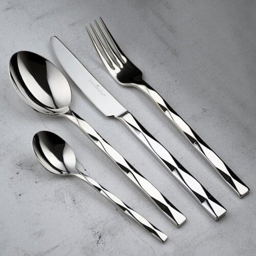 Stainless Steel Dinnerware Sets Spoon Fork Set Portable Luxury Dinnerware Sets Western Serving Faqueiro Tableware DI50DC