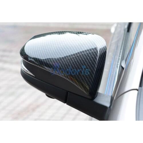 Carbon Fiber Door Mirror Cover Rear View Overlay Trim Car Styling 2013-2018 For Toyota Highlander XU50 Kluger Accessories
