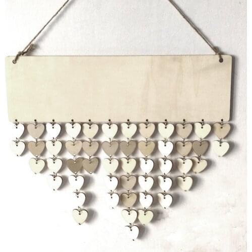 DIY Wall Calendar Happy Birthday Printed Wooden Calendar Sign Special Dates Reminder Board Home Hanging Decor Gift Wood Calendar