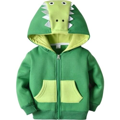 2019 New Baby Boys Girls Spring Autumn Hoodies Children Cartoon Printed Frog Plus Velvet Jacket Kids Warm Outerwear 1-5 Years