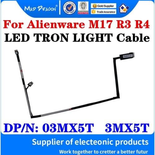 New original 03MX5T 3MX5T DC02003ND00 For Dell Alienware M17 R3 R4 Laptop Hinge Cover Air Outlet indicador LED TRON LIGHT Cable