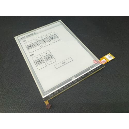 Yqwsyxl Original 6 inch ED060SCE lcd with backlight E-Ink Screen matrix for NOOK for Gmini Magic Book R6L Glass Reader Ebook LCD