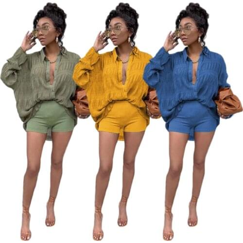 Echoine Fall Woman Chiffon All-match Casual Solid Pleated Midi Shirt Lapel Cardigan Single-breasted Irregular Tops Streetwear
