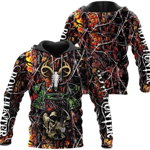 PLstar Cosmos Animal Deer Bow Hunting Hunter Camo Tattoo NewFashion Tracksuit Men/Women 3DPrint Autumn Funny Casual Hoodies C-7