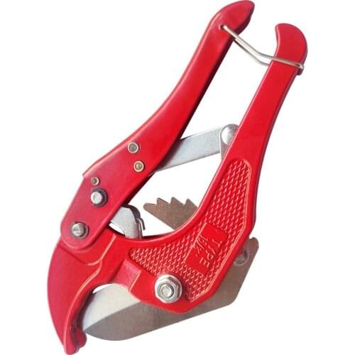 PVC Aluminum Plastic Pipe Water Tube Tubing Hose Cutter Scissor Knife Cut Ratchet Plumbing Tool Hand Tool Red 1pc 42mm PE