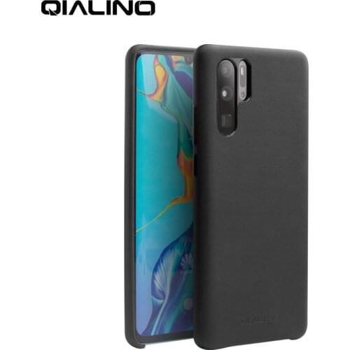QIALINO Luxury Genuine Leather Back Cover for Huawei P30 Pure Handmade Ultra Thin Phone Case for Huawei P30 Pro 6.47 inches