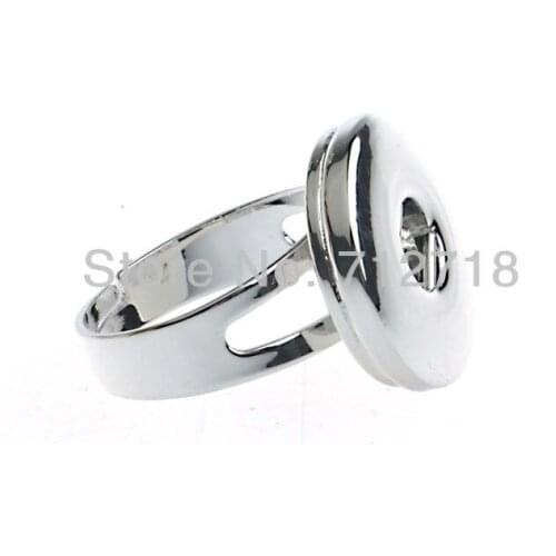 Miasol Adjustable Snap Diy Ring Fits Our 18mm Snap Button Charms High quality Rhodium Plating Diy Ring R10001