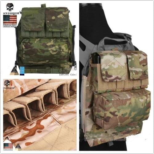 Emersongear Back Pack By Zip Panel FOR AVS JPC2.0 CPC Emerson Tactical Airsoft Wargame Combat Gear EM9286 Multicam Coyote Black