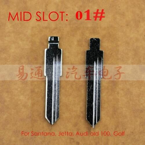 Middle Slot hu66 NO. 01 Key Blade For Santana, Jetta, Audi old 100, Golf Flip Key Blade, Origin Car Blank Key Blade