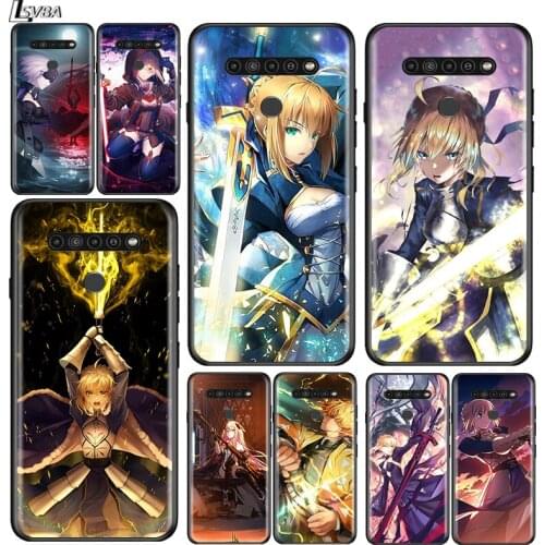 Fate saber for LG G8 G8S G8X V30 V35 V40 V50 V60 ThinQ Q60 K40 K50 K51 K61 K71 K92 K62 Soft Black Phone Case