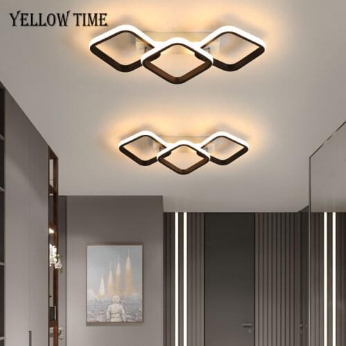 Black&Gold Aisle Lamp Modern LED Ceiling Light For Living room Bedroom Dining room Kitchen Chandelier Ceiling Lamp Luminaires