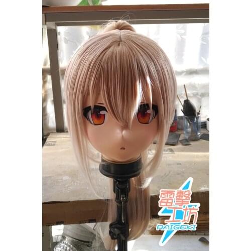 X-KM190)Quality Handmade Female/Girl Resin Japanese Cartoon Character Animego Cosplay Kigurumi Mask Crossdresser