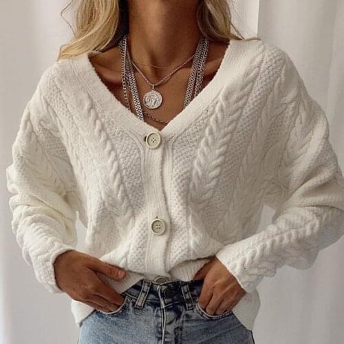 Ladies Autumn Winter Sweater Women Cardigan Solid Casual Warm Jumper Knitted Loose Cardigans Women Sweaters Female Pull Knitwear