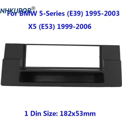 1 Din Car Audio Fascia For BMW 5-Series (E39) X5 (E53) Radio CD GPS DVD Stereo Dashboard Panel Mount Installation Trim Frame Kit
