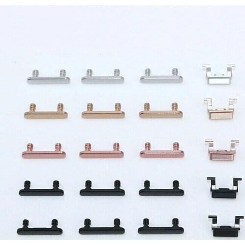 10Sets/lot Silver/Black/Noeo Black/Gold/Rose Gold/Red Color Volume Key Switch Power Lock Side Button Set for Apple iPhone 7 Plus