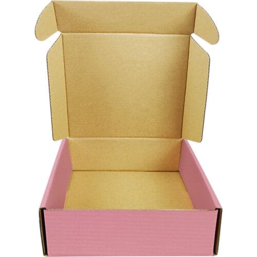 3Layer Corrugated Box Inner Kraft Paper Box Color Package Carton Small Gift Box Clothes Blank Carton Box Customized Logo 10pcs