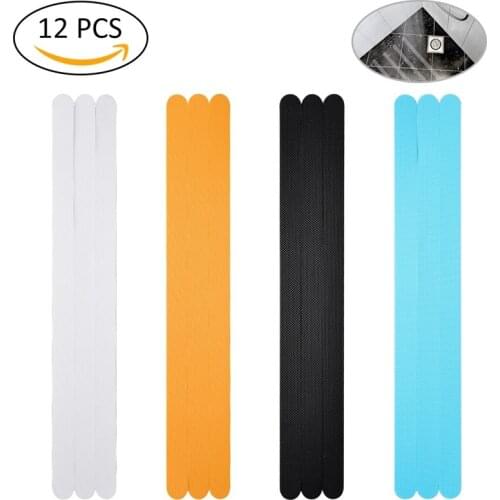 12pcs 38x2cm Clear Waterproof Anti-slip Pad Bath Grip Stickers Flooring Safety Bath Tub Shower Strips Protection Tape Mat