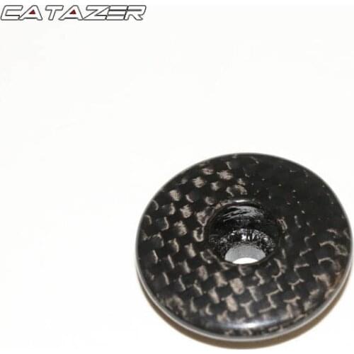 3K Carbon Cover Full Carbon Fiber Road Bike Bowl Cover Headset Taper Mtb Stem Top Cover Glossy