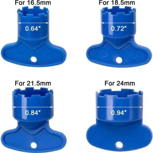 4pcs ABS Hidden Faucet Aerator Repair Key wrench M16.5-24mm Male Thread Water save tap filter removal Replacement Tool Spanner