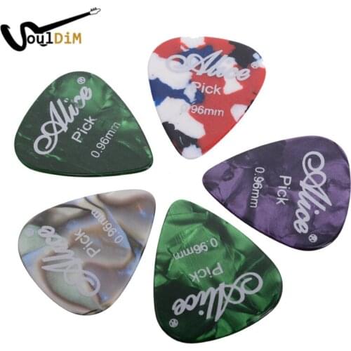 5pcs Alice Celluloid Guitar Picks 0.71mm Mediator Thickness Acoustic Electric Guitar Picks Plectrums Guitar Accessory
