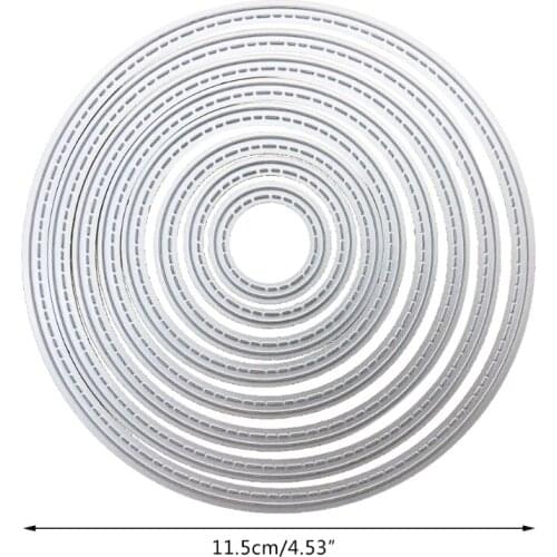 8pcs/set Circle Round Frame Metal Cutting Dies Stencil Scrapbooking DIY Album