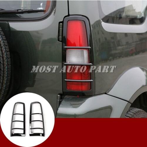 ABS Chrome Rear Tail Light Frame Trim Cover 2pcs For Suzuki Jimny 2007-2017 Black/Silver/Red Car Decoration Car Trim