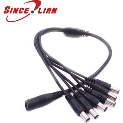 Female To Male Plug 12V DC Plug Jack Power Splitter Adapter Power Cable For CCTV Camera 5.5 x 2.1mm DC Connector