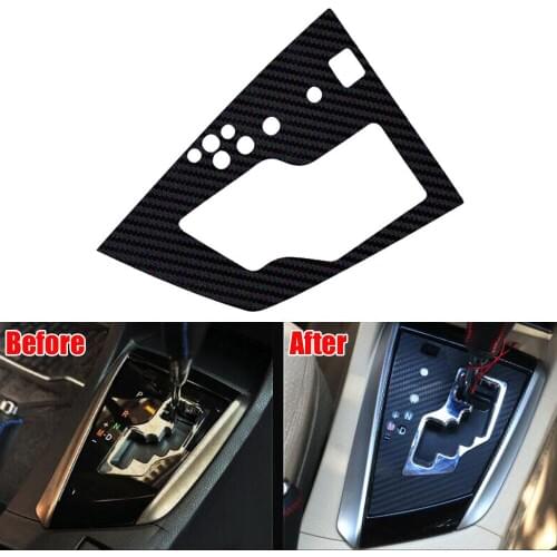 Auto Fit For 2014 Toyota Corolla Car Styling Console Gear Shift Panel Trim Cover Carbon Fiber Style Sticker Decal Accessories