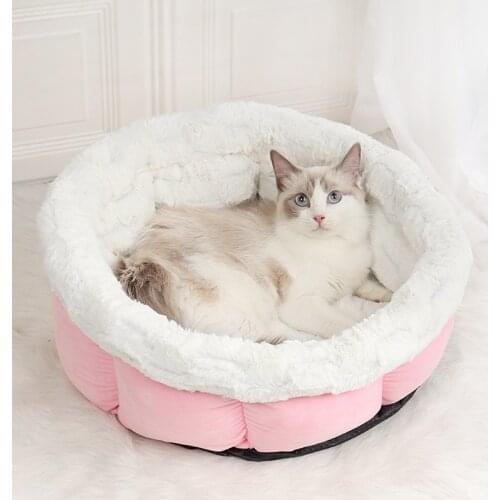 Cat Nest Autumn And Winter Plus Velvet Deep Sleeping Puppy Dog Bed luxury Cat Cave Top Quality Pet Supplies