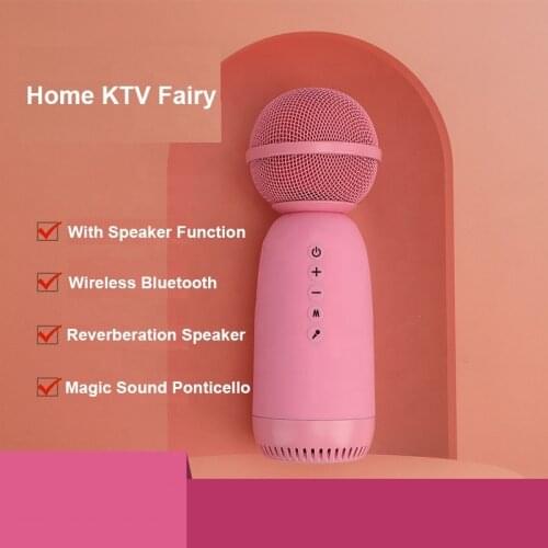Handheld Karaoke Bluetooth Wireless Microphone Voice Change Mikrofono Mini Portable Speaker Home Studio KTV Microfone for Twitch