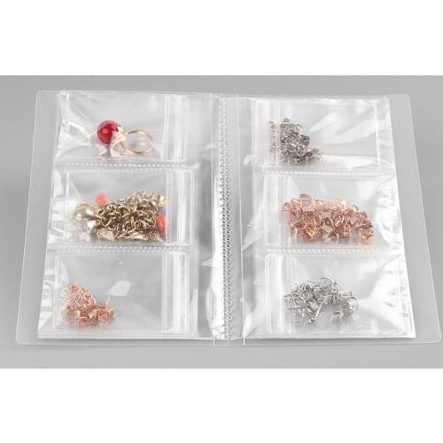 Jewelry Storage Case Large Capacity Multifunction Transparent Jewelry Storage Book Bag Anti-oxidation Jewelry Organizer Mini Bag