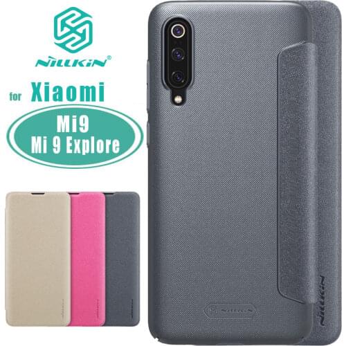 For Xiaomi Mi9 Mi9 Explore Case NILLKIN Sparkle Luxury Flip Leather Cases for Mi9 Mi9 Explore Back Cover Phone Case Nilkin