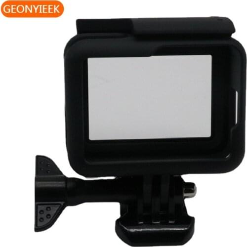 GEONYIEEK Housing Frame Case for GoPro Hero 9 Black Vlog or Plastic Shell Case Protective Cage for Go Pro 9 Cold Shoe Mount