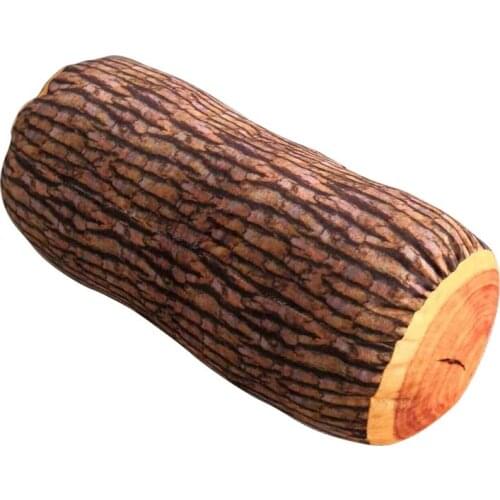 Unihome 1Piece Wood Log Pillow / Tree Stump Wood Texture Throw Pillow In The Car Decorate 5