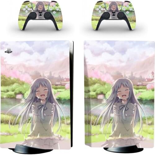 Anohana The Flower We Saw That Day PS5 Disc Skin Sticker for Playstation 5 Console & 2 Controllers Decal Vinyl Disk Skins